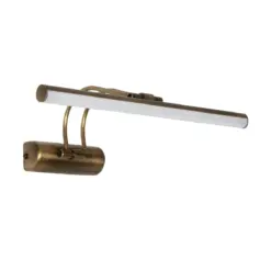 GLOBOSTAR® REFINE 203-0186 Μοντέρνο Φωτιστικό Τοίχου - Απλίκα Καθρέπτη Μπάνιου LED 7W 640lm 120° AC 220-240V IP44 Θερμό Λευκό 2700K - Lumileds SMD Chip - Μπρούτζινο - Μ35 x Π21 x Υ12cm - 2 Χρόνια Εγγύηση