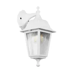 GLOBOSTAR® SOLME 203-0221 Vintage Φωτιστικό Τοίχου - Απλίκα με Ντουί 1 x E27 AC 220-240V IP44 - Λευκό - Μ15 x Π20 x Υ35cm