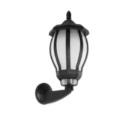 GLOBOSTAR® VERDI 203-0229 Vintage Φωτιστικό Τοίχου - Απλίκα με Ντουί 1 x E27 AC 220-240V IP44 - Μαύρο - Μ18 x Π25 x Υ40cm