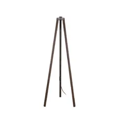 GLOBOSTAR® TRIPOD 203-0257 Μοντέρνο Επιδαπέδιο Φωτιστικό με Ντουί 1 x E27 AC 220-240V IP20 - Καφέ - Μ38 x Π38 x Υ120cm