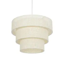 GLOBOSTAR® LEVEL 203-0275 Μοντέρνο Κρεμαστό Φωτιστικό Οροφής με Ντουί 1 x E27 AC 220-240V IP20 - Λευκό - Μ38 x Π38 x Υ30cm