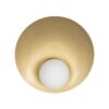GLOBOSTAR® PLATO 203-0278 Vintage Φωτιστικό Τοίχου – Απλίκα με Ντουί 1 x E14 AC 220-240V IP20 – Χρυσό & Λευκό – M40 x Π19 x Υ40cm