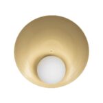GLOBOSTAR® PLATO 203-0278 Vintage Φωτιστικό Τοίχου – Απλίκα με Ντουί 1 x E14 AC 220-240V IP20 – Χρυσό & Λευκό – M40 x Π19 x Υ40cm