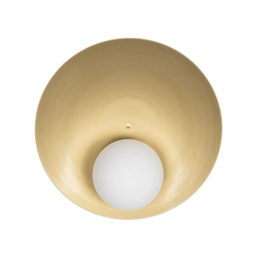 GLOBOSTAR® PLATO 203-0278 Vintage Φωτιστικό Τοίχου – Απλίκα με Ντουί 1 x E14 AC 220-240V IP20 – Χρυσό & Λευκό – M40 x Π19 x Υ40cm