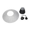 GLOBOSTAR® STORM 203-0292 Μοντέρνο Κρεμαστό Φωτιστικό Οροφής με Ντουί 1 x E27 AC 220-240V IP20 – Μαύρο & Γκρί  – Μ50 x Π50 x Υ24cm