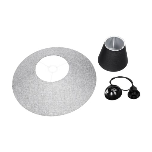 GLOBOSTAR® STORM 203-0292 Μοντέρνο Κρεμαστό Φωτιστικό Οροφής με Ντουί 1 x E27 AC 220-240V IP20 – Μαύρο & Γκρί  – Μ50 x Π50 x Υ24cm