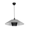 GLOBOSTAR® STORM 203-0292 Μοντέρνο Κρεμαστό Φωτιστικό Οροφής με Ντουί 1 x E27 AC 220-240V IP20 – Μαύρο & Γκρί  – Μ50 x Π50 x Υ24cm