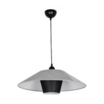 GLOBOSTAR® STORM 203-0292 Μοντέρνο Κρεμαστό Φωτιστικό Οροφής με Ντουί 1 x E27 AC 220-240V IP20 – Μαύρο & Γκρί  – Μ50 x Π50 x Υ24cm