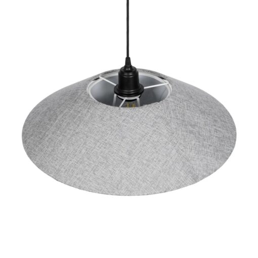 GLOBOSTAR® STORM 203-0292 Μοντέρνο Κρεμαστό Φωτιστικό Οροφής με Ντουί 1 x E27 AC 220-240V IP20 – Μαύρο & Γκρί  – Μ50 x Π50 x Υ24cm