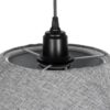 GLOBOSTAR® STORM 203-0292 Μοντέρνο Κρεμαστό Φωτιστικό Οροφής με Ντουί 1 x E27 AC 220-240V IP20 – Μαύρο & Γκρί  – Μ50 x Π50 x Υ24cm