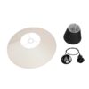 GLOBOSTAR® STORM 203-0293 Μοντέρνο Κρεμαστό Φωτιστικό Οροφής με Ντουί 1 x E27 AC 220-240V IP20 – Μαύρο &  Λευκό – Μ50 x Π50 x Υ24cm