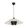 GLOBOSTAR® STORM 203-0293 Μοντέρνο Κρεμαστό Φωτιστικό Οροφής με Ντουί 1 x E27 AC 220-240V IP20 – Μαύρο &  Λευκό – Μ50 x Π50 x Υ24cm