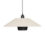 GLOBOSTAR® STORM 203-0293 Μοντέρνο Κρεμαστό Φωτιστικό Οροφής με Ντουί 1 x E27 AC 220-240V IP20 – Μαύρο &  Λευκό – Μ50 x Π50 x Υ24cm