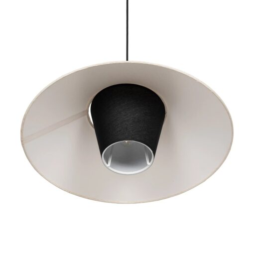 GLOBOSTAR® STORM 203-0293 Μοντέρνο Κρεμαστό Φωτιστικό Οροφής με Ντουί 1 x E27 AC 220-240V IP20 – Μαύρο &  Λευκό – Μ50 x Π50 x Υ24cm