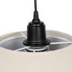 GLOBOSTAR® STORM 203-0293 Μοντέρνο Κρεμαστό Φωτιστικό Οροφής με Ντουί 1 x E27 AC 220-240V IP20 – Μαύρο &  Λευκό – Μ50 x Π50 x Υ24cm
