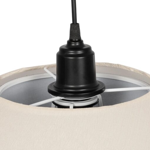 GLOBOSTAR® STORM 203-0293 Μοντέρνο Κρεμαστό Φωτιστικό Οροφής με Ντουί 1 x E27 AC 220-240V IP20 – Μαύρο &  Λευκό – Μ50 x Π50 x Υ24cm