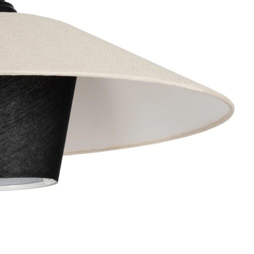 GLOBOSTAR® STORM 203-0293 Μοντέρνο Κρεμαστό Φωτιστικό Οροφής με Ντουί 1 x E27 AC 220-240V IP20 – Μαύρο &  Λευκό – Μ50 x Π50 x Υ24cm