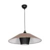 GLOBOSTAR® STORM 203-0294 Μοντέρνο Κρεμαστό Φωτιστικό Οροφής με Ντουί 1 x E27 AC 220-240V IP20 – Μαύρο &  Μπεζ – Μ50 x Π50 x Υ24cm