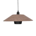 GLOBOSTAR® STORM 203-0294 Μοντέρνο Κρεμαστό Φωτιστικό Οροφής με Ντουί 1 x E27 AC 220-240V IP20 – Μαύρο &  Μπεζ – Μ50 x Π50 x Υ24cm