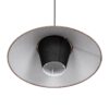 GLOBOSTAR® STORM 203-0294 Μοντέρνο Κρεμαστό Φωτιστικό Οροφής με Ντουί 1 x E27 AC 220-240V IP20 – Μαύρο &  Μπεζ – Μ50 x Π50 x Υ24cm