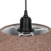 GLOBOSTAR® STORM 203-0294 Μοντέρνο Κρεμαστό Φωτιστικό Οροφής με Ντουί 1 x E27 AC 220-240V IP20 – Μαύρο &  Μπεζ – Μ50 x Π50 x Υ24cm