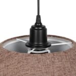 GLOBOSTAR® STORM 203-0294 Μοντέρνο Κρεμαστό Φωτιστικό Οροφής με Ντουί 1 x E27 AC 220-240V IP20 – Μαύρο &  Μπεζ – Μ50 x Π50 x Υ24cm