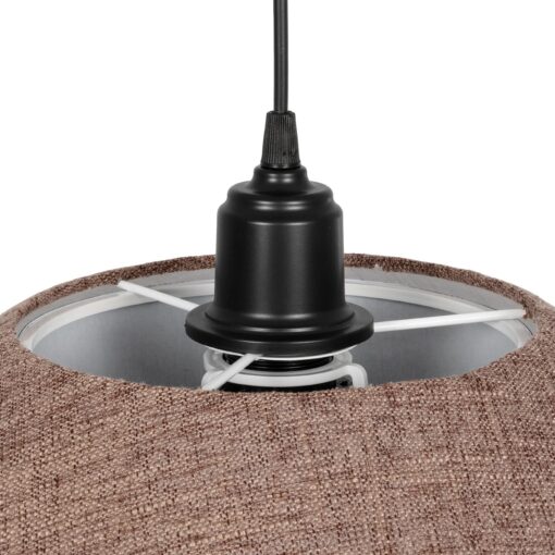 GLOBOSTAR® STORM 203-0294 Μοντέρνο Κρεμαστό Φωτιστικό Οροφής με Ντουί 1 x E27 AC 220-240V IP20 – Μαύρο &  Μπεζ – Μ50 x Π50 x Υ24cm