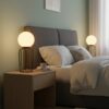 GLOBOSTAR® KAZAF 203-0295 Μοντέρνο Επιτραπέζιο Φωτιστικό Πορτατίφ με Ντουί 1 x E27 AC 220-240V IP20 – Μαύρο & Λευκό – Μ16 x Π16 x Υ40cm