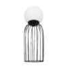 GLOBOSTAR® KAZAF 203-0295 Μοντέρνο Επιτραπέζιο Φωτιστικό Πορτατίφ με Ντουί 1 x E27 AC 220-240V IP20 – Μαύρο & Λευκό – Μ16 x Π16 x Υ40cm
