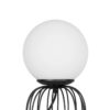 GLOBOSTAR® KAZAF 203-0295 Μοντέρνο Επιτραπέζιο Φωτιστικό Πορτατίφ με Ντουί 1 x E27 AC 220-240V IP20 – Μαύρο & Λευκό – Μ16 x Π16 x Υ40cm