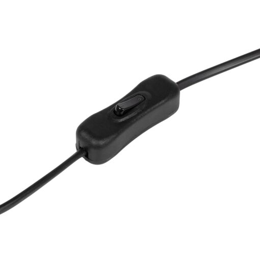 GLOBOSTAR® KAZAF 203-0295 Μοντέρνο Επιτραπέζιο Φωτιστικό Πορτατίφ με Ντουί 1 x E27 AC 220-240V IP20 – Μαύρο & Λευκό – Μ16 x Π16 x Υ40cm