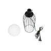 GLOBOSTAR® KAZAF 203-0295 Μοντέρνο Επιτραπέζιο Φωτιστικό Πορτατίφ με Ντουί 1 x E27 AC 220-240V IP20 – Μαύρο & Λευκό – Μ16 x Π16 x Υ40cm