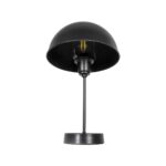 GLOBOSTAR® GAZETA 203-0296 Μοντέρνο Επιτραπέζιο Φωτιστικό Πορτατίφ με Ντουί 1 x E27 AC 220-240V IP20 – Μαύρο – Μ25 x Π25 x Υ39cm