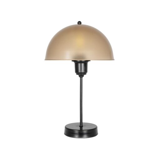 GLOBOSTAR® GAZETA 203-0297 Μοντέρνο Επιτραπέζιο Φωτιστικό Πορτατίφ με Ντουί 1 x E27 AC 220-240V IP20 – Μαύρο & Καφέ – Μ25 x Π25 x Υ39cm