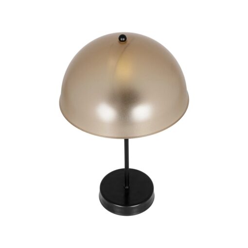GLOBOSTAR® GAZETA 203-0297 Μοντέρνο Επιτραπέζιο Φωτιστικό Πορτατίφ με Ντουί 1 x E27 AC 220-240V IP20 – Μαύρο & Καφέ – Μ25 x Π25 x Υ39cm