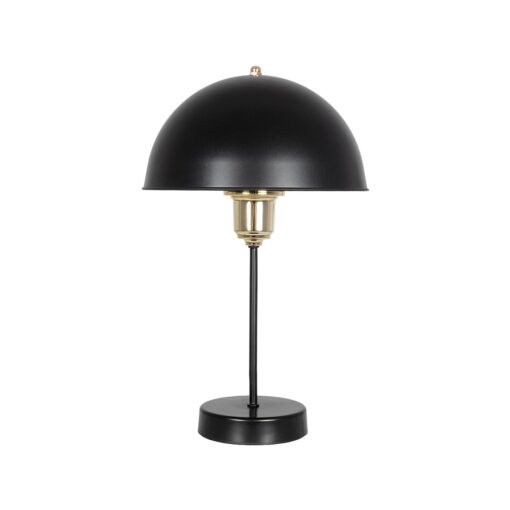GLOBOSTAR® GAZETA 203-0298 Μοντέρνο Επιτραπέζιο Φωτιστικό Πορτατίφ με Ντουί 1 x E27 AC 220-240V IP20 – Μαύρο & Χρυσό – Μ25 x Π25 x Υ39cm