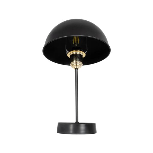 GLOBOSTAR® GAZETA 203-0298 Μοντέρνο Επιτραπέζιο Φωτιστικό Πορτατίφ με Ντουί 1 x E27 AC 220-240V IP20 – Μαύρο & Χρυσό – Μ25 x Π25 x Υ39cm