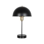 GLOBOSTAR® GAZETA 203-0299 Μοντέρνο Επιτραπέζιο Φωτιστικό Πορτατίφ με Ντουί 1 x E27 AC 220-240V IP20 – Μαύρο & Χρυσό – Μ25 x Π25 x Υ39cm
