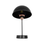 GLOBOSTAR® GAZETA 203-0300 Μοντέρνο Επιτραπέζιο Φωτιστικό Πορτατίφ με Ντουί 1 x E27 AC 220-240V IP20 – Μαύρο & Μπρονζέ – Μ25 x Π25 x Υ39cm