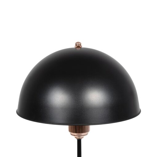 GLOBOSTAR® GAZETA 203-0300 Μοντέρνο Επιτραπέζιο Φωτιστικό Πορτατίφ με Ντουί 1 x E27 AC 220-240V IP20 – Μαύρο & Μπρονζέ – Μ25 x Π25 x Υ39cm