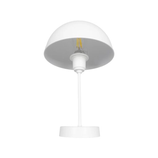 GLOBOSTAR® GAZETA 203-0301 Μοντέρνο Επιτραπέζιο Φωτιστικό Πορτατίφ με Ντουί 1 x E27 AC 220-240V IP20 – Λευκό  – Μ25 x Π25 x Υ39cm