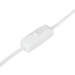 GLOBOSTAR® GAZETA 203-0301 Μοντέρνο Επιτραπέζιο Φωτιστικό Πορτατίφ με Ντουί 1 x E27 AC 220-240V IP20 – Λευκό  – Μ25 x Π25 x Υ39cm