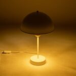 GLOBOSTAR® GAZETA 203-0302 Μοντέρνο Επιτραπέζιο Φωτιστικό Πορτατίφ με Ντουί 1 x E27 AC 220-240V IP20 – Λευκό & Χρυσό  – Μ25 x Π25 x Υ39cm