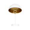 GLOBOSTAR® GAZETA 203-0302 Μοντέρνο Επιτραπέζιο Φωτιστικό Πορτατίφ με Ντουί 1 x E27 AC 220-240V IP20 – Λευκό & Χρυσό  – Μ25 x Π25 x Υ39cm