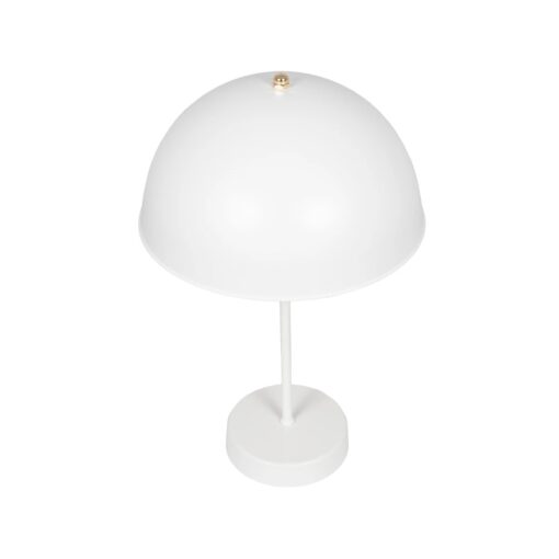 GLOBOSTAR® GAZETA 203-0302 Μοντέρνο Επιτραπέζιο Φωτιστικό Πορτατίφ με Ντουί 1 x E27 AC 220-240V IP20 – Λευκό & Χρυσό  – Μ25 x Π25 x Υ39cm