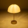 GLOBOSTAR® GAZETA 203-0304 Μοντέρνο Επιτραπέζιο Φωτιστικό Πορτατίφ με Ντουί 1 x E27 AC 220-240V IP20 – Λευκό Δίαφανο & Μπρονζέ  – Μ25 x Π25 x Υ39cm