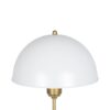 GLOBOSTAR® GAZETA 203-0304 Μοντέρνο Επιτραπέζιο Φωτιστικό Πορτατίφ με Ντουί 1 x E27 AC 220-240V IP20 – Λευκό Δίαφανο & Μπρονζέ  – Μ25 x Π25 x Υ39cm