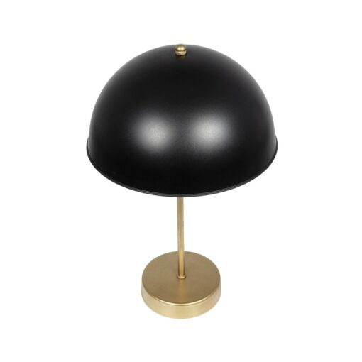 GLOBOSTAR® GAZETA 203-0305 Μοντέρνο Επιτραπέζιο Φωτιστικό Πορτατίφ με Ντουί 1 x E27 AC 220-240V IP20 – Μαύρο & Χρυσό – Μ25 x Π25 x Υ39cm
