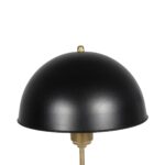 GLOBOSTAR® GAZETA 203-0305 Μοντέρνο Επιτραπέζιο Φωτιστικό Πορτατίφ με Ντουί 1 x E27 AC 220-240V IP20 – Μαύρο & Χρυσό – Μ25 x Π25 x Υ39cm