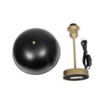 GLOBOSTAR® GAZETA 203-0305 Μοντέρνο Επιτραπέζιο Φωτιστικό Πορτατίφ με Ντουί 1 x E27 AC 220-240V IP20 – Μαύρο & Χρυσό – Μ25 x Π25 x Υ39cm